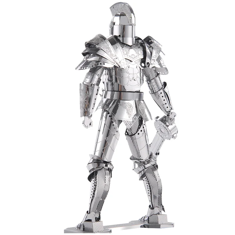 

Piececool armor models 3D Metal Nano Puzzle Black Knight Model Kits P079-S DIY 3D Laser Cutting Models Jigsaw Toys for adults