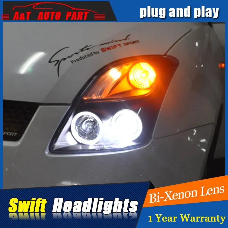 Автозапчасти Стиль светодиодный налобный фонарь для SUZUKI Swift фары 2005-2011 drl H7