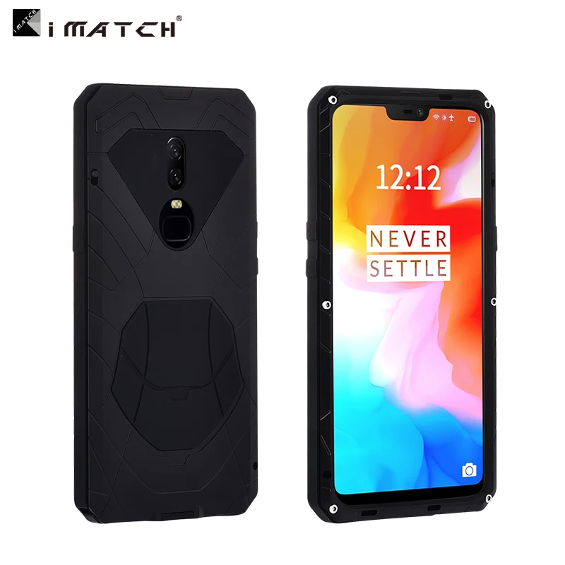 Original For Oneplus 6 6t Phone Case Hard Aluminum Metal Protector One Plus 6 6T 7 PRO Cover Heavy Duty Protection Silicon Cover