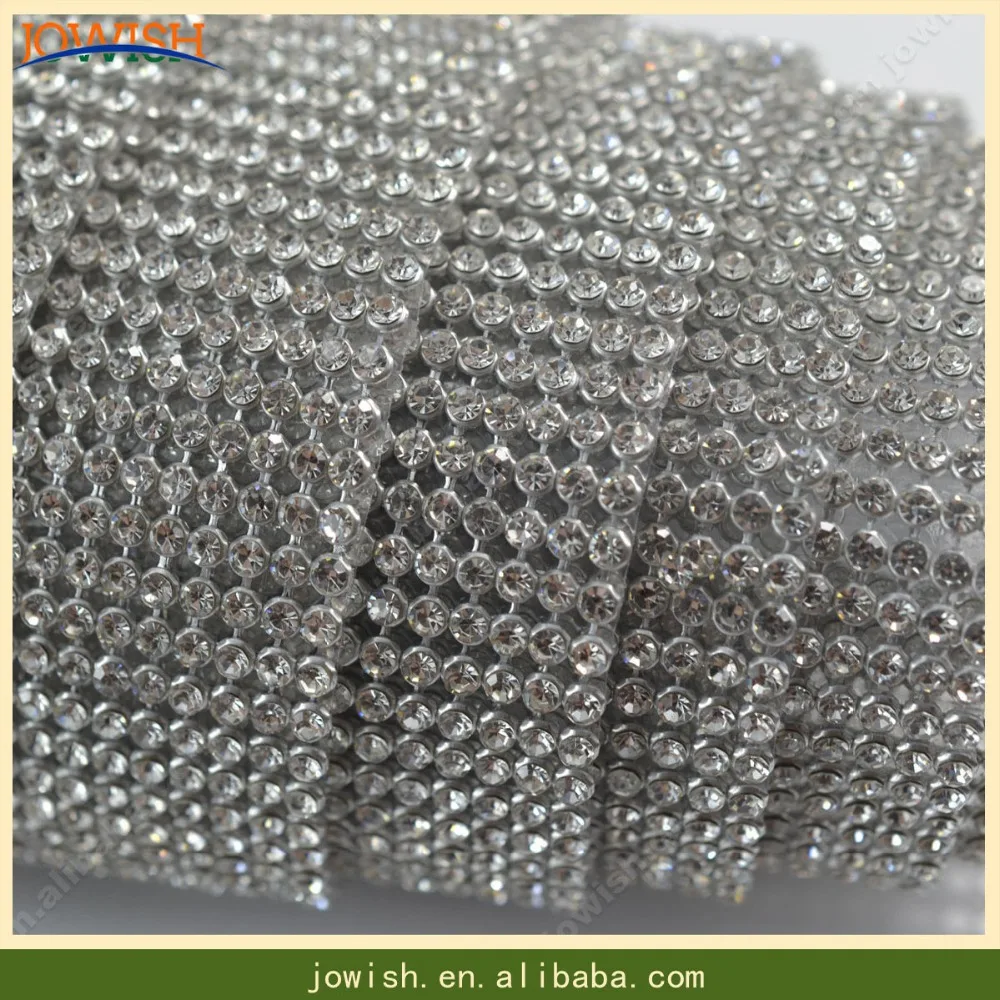 45X120 см/рулон Cristal SS8 Свадебные украшения Прозрачная отделка стразами, горячая фиксация кристалла ab алюминиевые сетчатые повязки Str