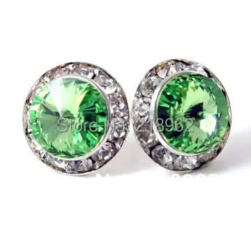 Круглый прозрачный кристалл 2 см снаружи с акриловой фотографией 14 мм|earrings