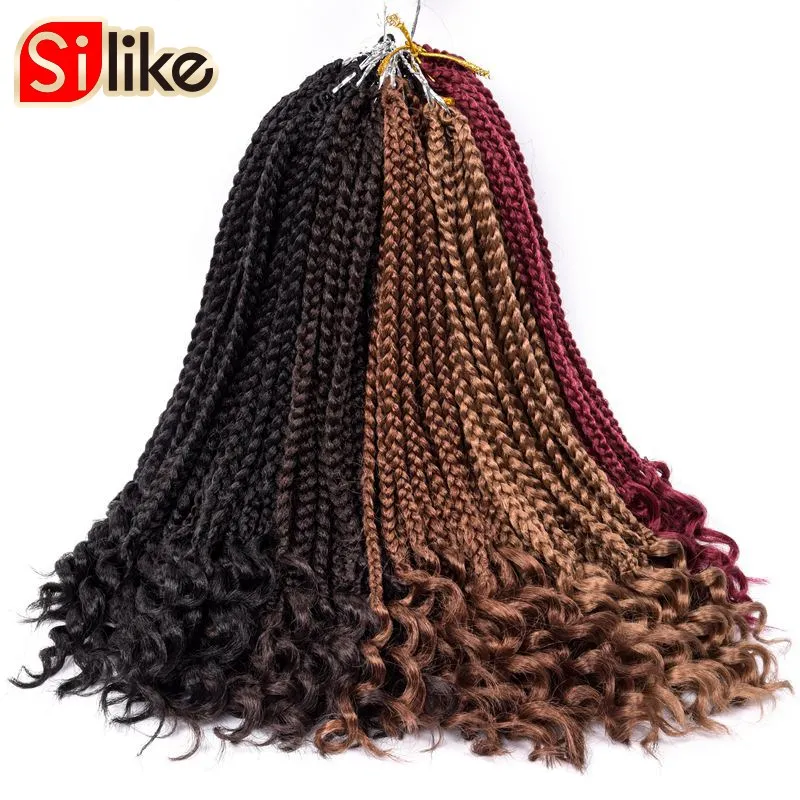 Silike 12 &quot24 пряди свободные косички высокотемпературные синтетические волосы для