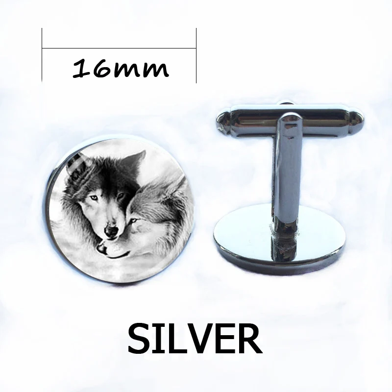 Ожерелье с подвеской в виде волка пара ювелирных изделий стеклянный кабошон|glass