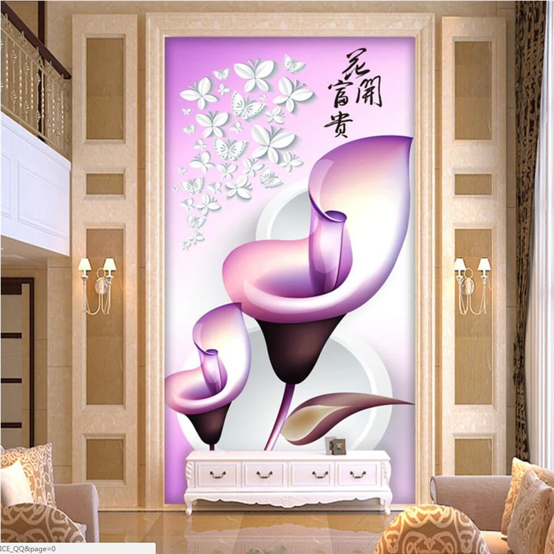 wellyu Custom Photo Wallpaper 3d Mural обои Partial Butterfly Love Horseshoe Liao Guan Aisle Corridor sofa Background Wall paper |