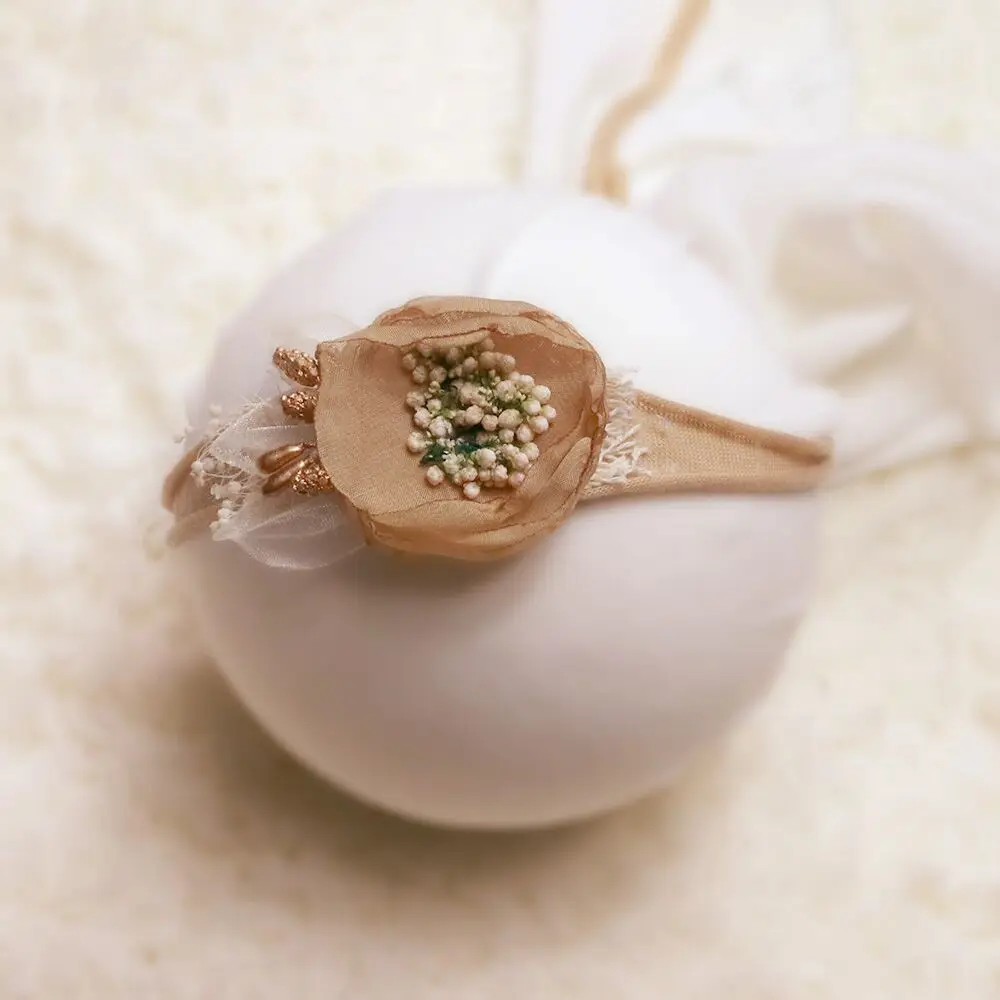 D&ampJ Fashion Newborn Photography Props Baby Hair Accessories Photograph Prop Handmade Headband Flower Headwear | Детская одежда и
