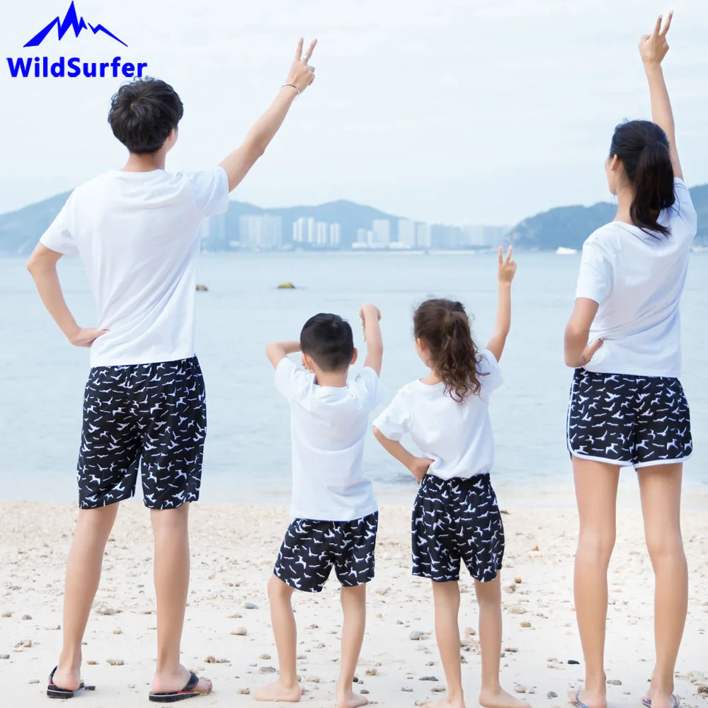 Семейные пляжные шорты WildSurfer Мужская быстросохнущая одежда для плавания мужчин