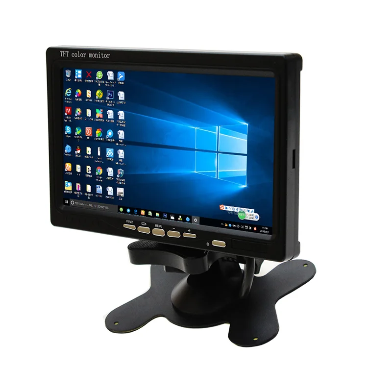 HaiSunny 7 дюймов 1024x600 автомобильный монитор с HDMI входом VGA AV вход TFT LCD CCTV безопасности