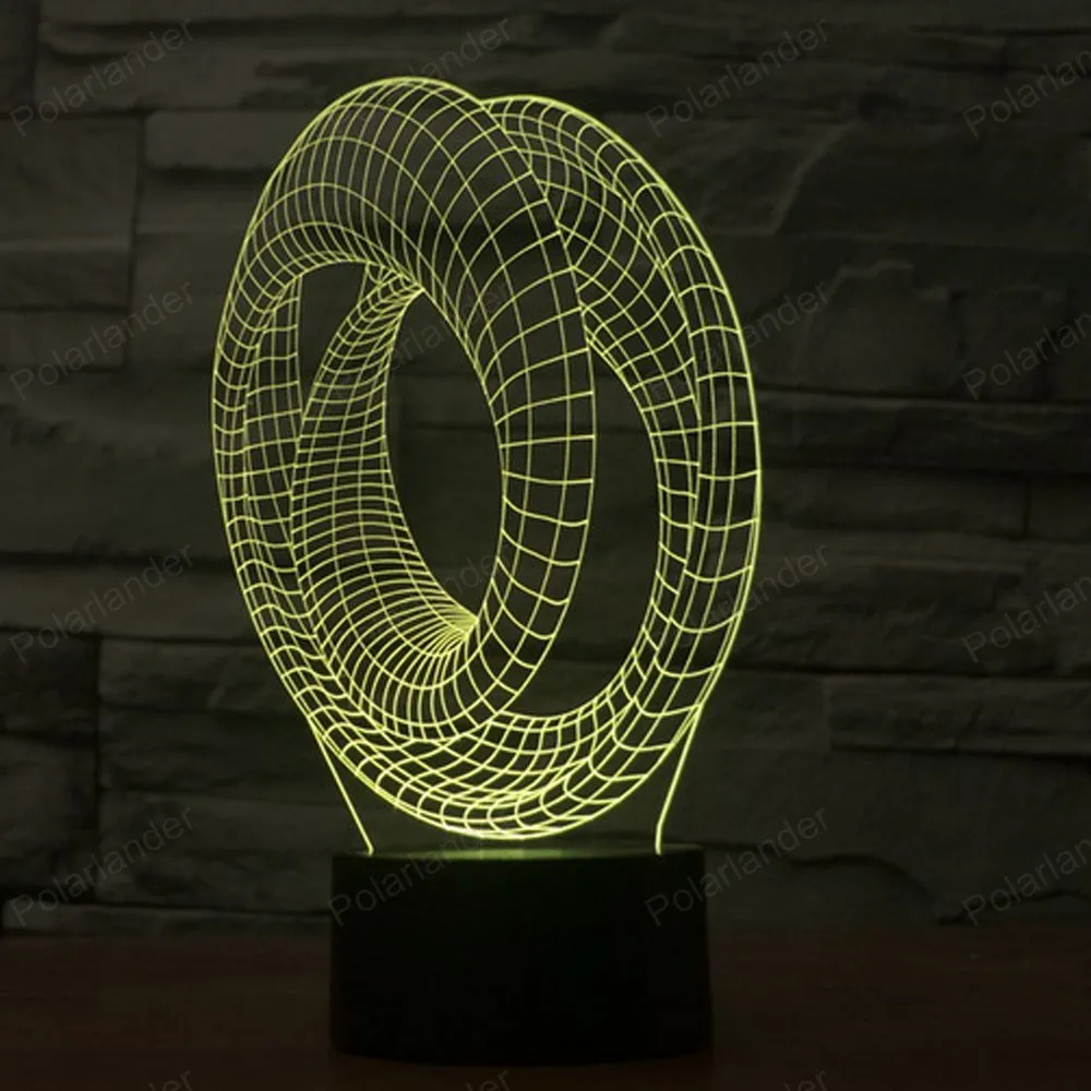 3D красочные огни Аннотация акриловый светодиодные лампы стерео визуальная