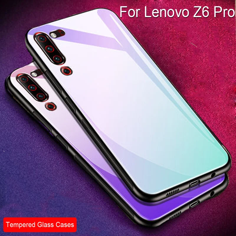 Тонкий силиконовый чехол синего цвета для Lenovo Z6 Pro жесткая задняя крышка из