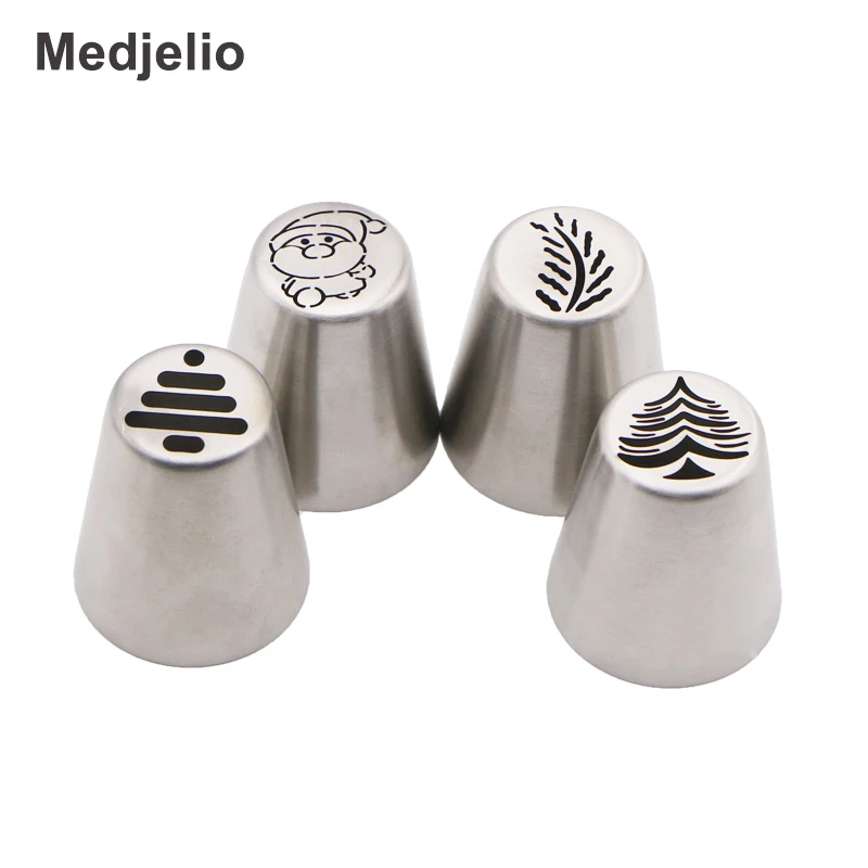Medjelio 4 шт. Санта Клаус Рождественская елка Холли Листья Украшения Торта