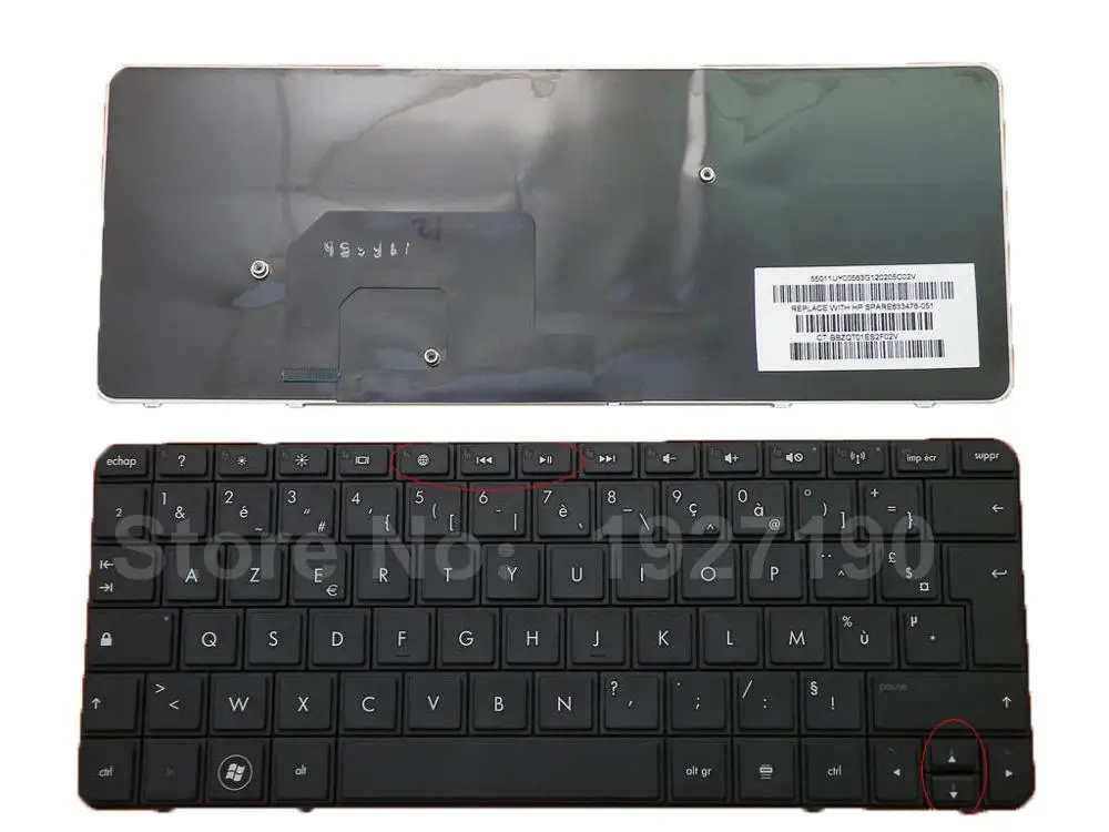 Новый FR ноутбук с французской клавиатурой для HP MINI 210 3000 1103 задний AZERTY Замена