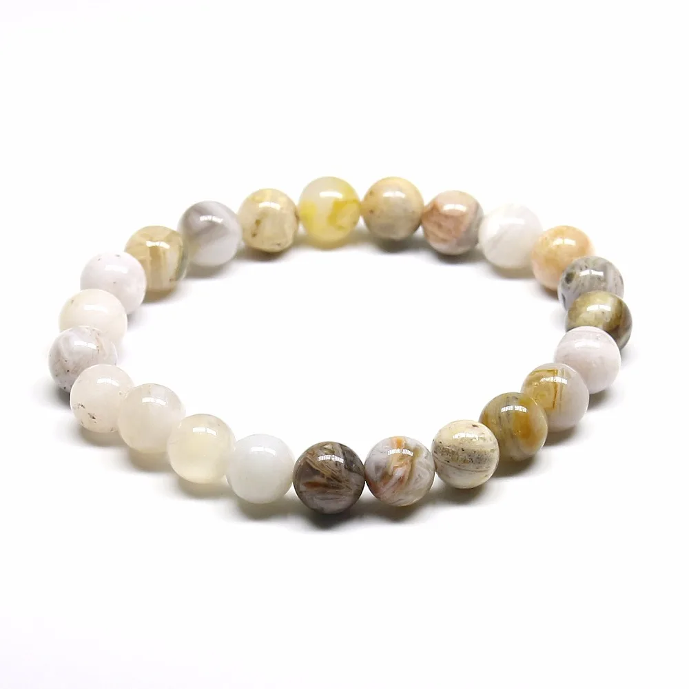 Женский браслет из ониксовых бусин натурального пресноводного солнечного камня