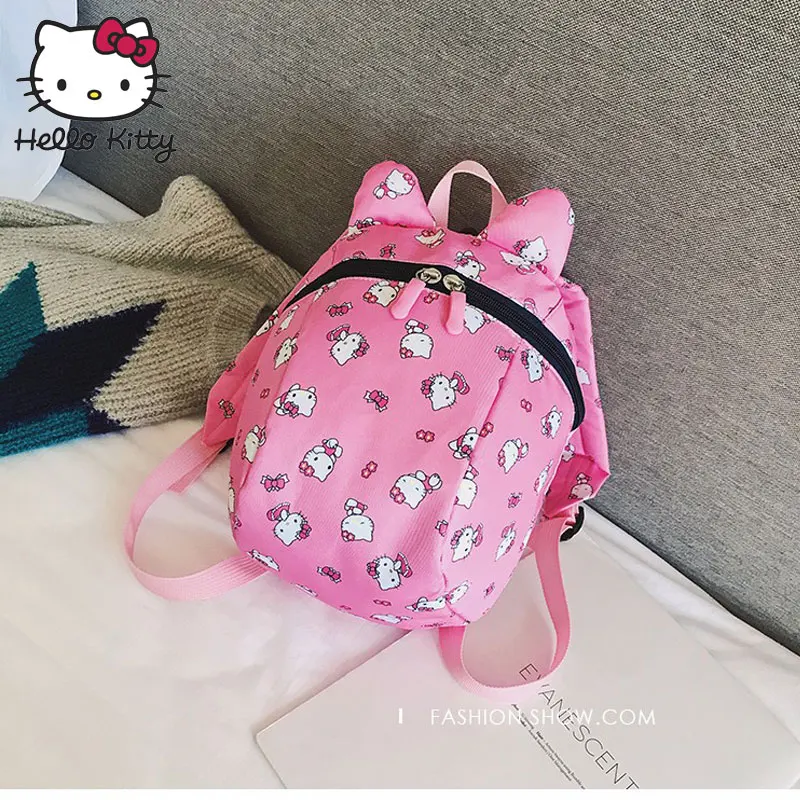 Pink Hello kitty малыша анти потерянный рюкзак с жгут милый мультфильм ребенка прогулки поводки плечи мешок анти потерянный запястье ссылка детски - Цвет: Pink