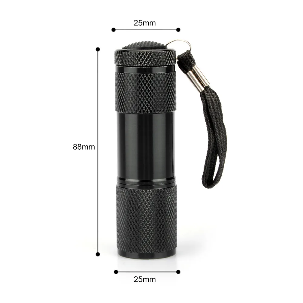 1 шт. Портативный Алюминий 9Led фонарик УФ-фиолетовый свет фонарей Torch Light лампа тактический фонарь ультрафиолетовые лампы