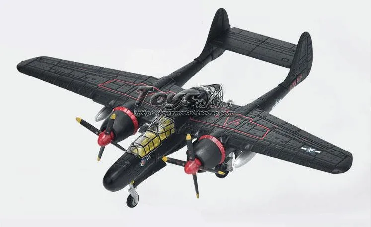 1:144 летательный аппарат из сплава, высокая симуляция P-61, черная вдова, рекогносцировочный самолет, Коллекционная модель, развивающие игрушки