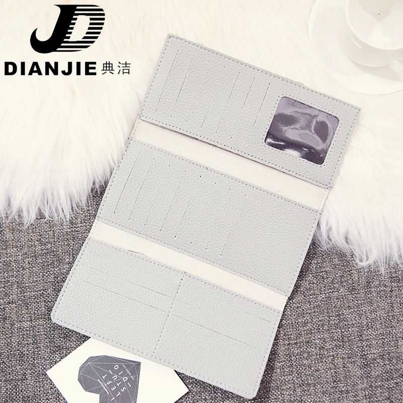 DIANJEI Для женщин кожа Длинный кошелек дамы клатч монета телефон сумка замок