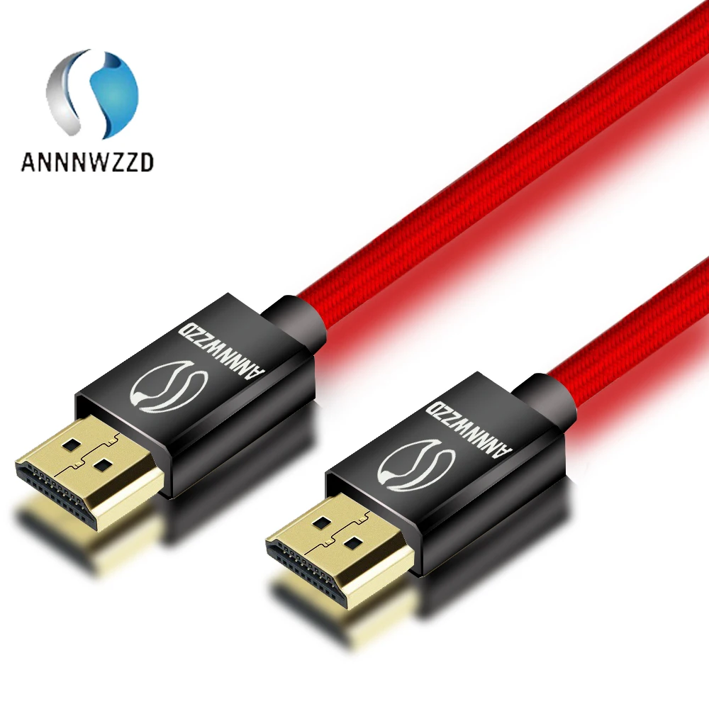 Кабель HDMI плетеный шнур Ультра высокая скорость Позолоченные разъемы Ethernet и аудио возврат видео HD 1080p 3D
