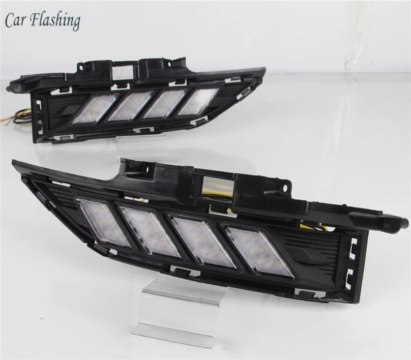 Car Flashing 1 Set LED Daytime Running Light turn DRL signal Lamp For Hyundai ENCINO 2018 2019 2020 fog lamp cover daylight | Автомобили и