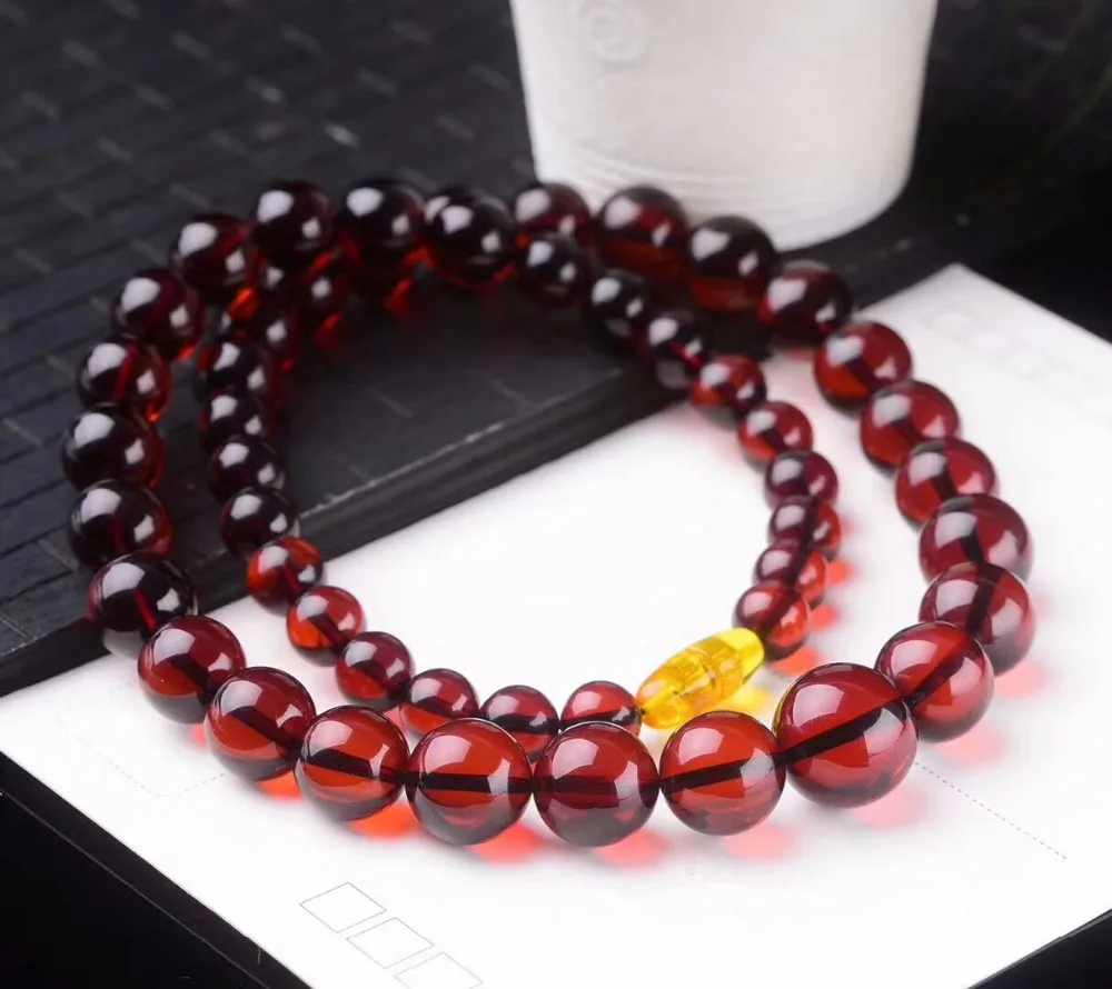 Сертифицированные Круглые Бусины Из Натурального Красного коридора женские