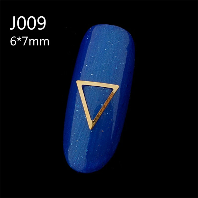 Style09 10 шт 3D наклейки для ногтей заклепки полые художественные украшения DIY геометрические металлические границы Золотые круглые квадратные смешанные дизайнерские аксессуары для ногтей - Цвет: Style09