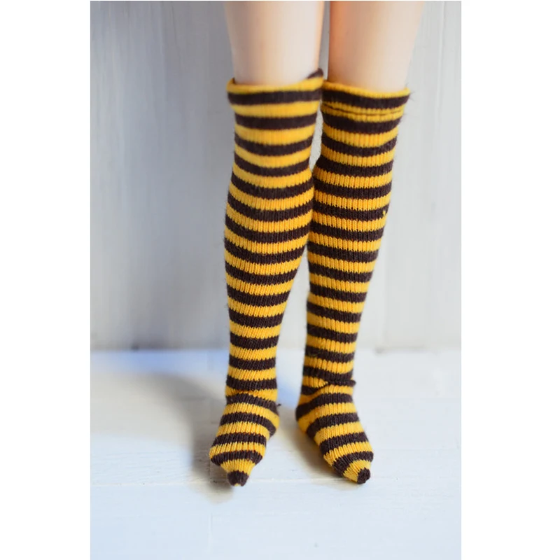 Новинка 5 пар разнообразных кукольных полосатых чулок для 1/6 Blyth Licca Barbie Pullip Doll