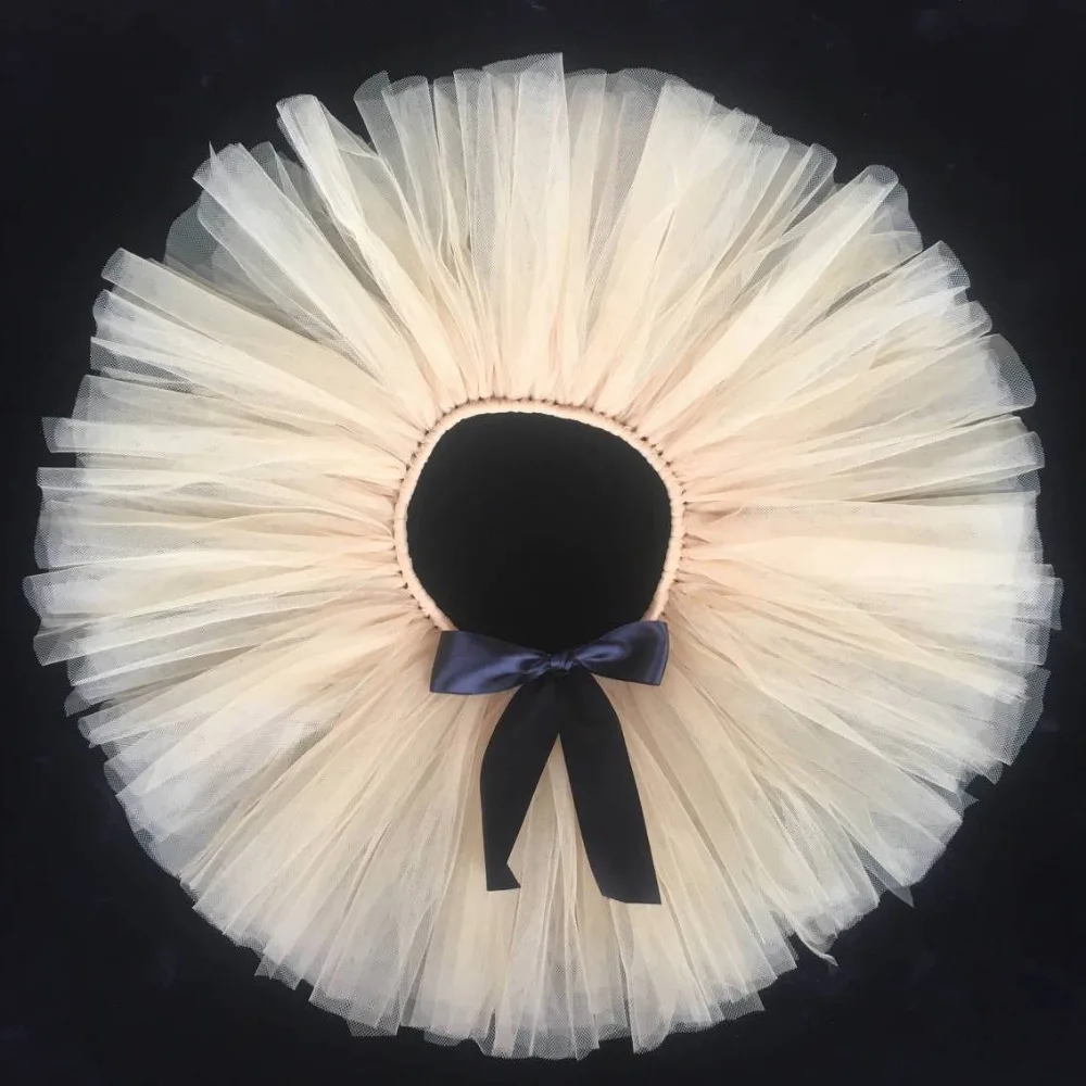 Милая бежевая юбка-пачка для девочек детская пышная фатиновая Нижняя юбка
