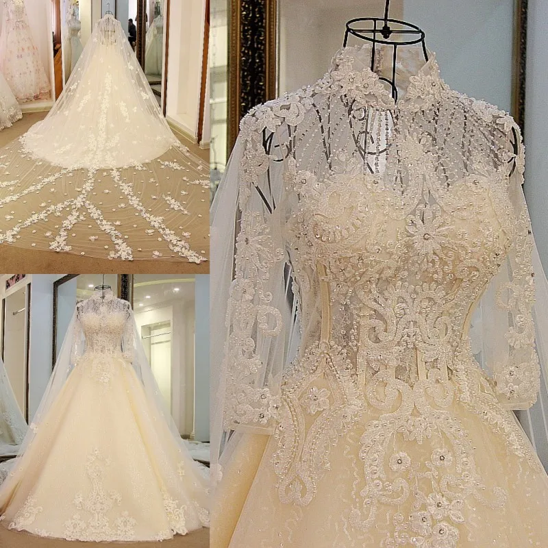 LS32101 свадебное платьероскошные блин свадебные мантии без спинки с высоким