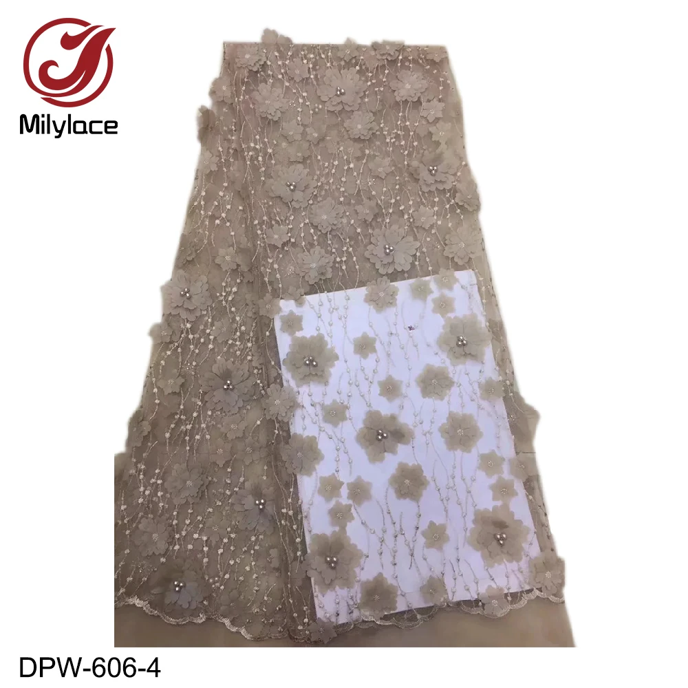 Milylace Свадебная африканская кружевная ткань с бусинами модная тканевая оптовая
