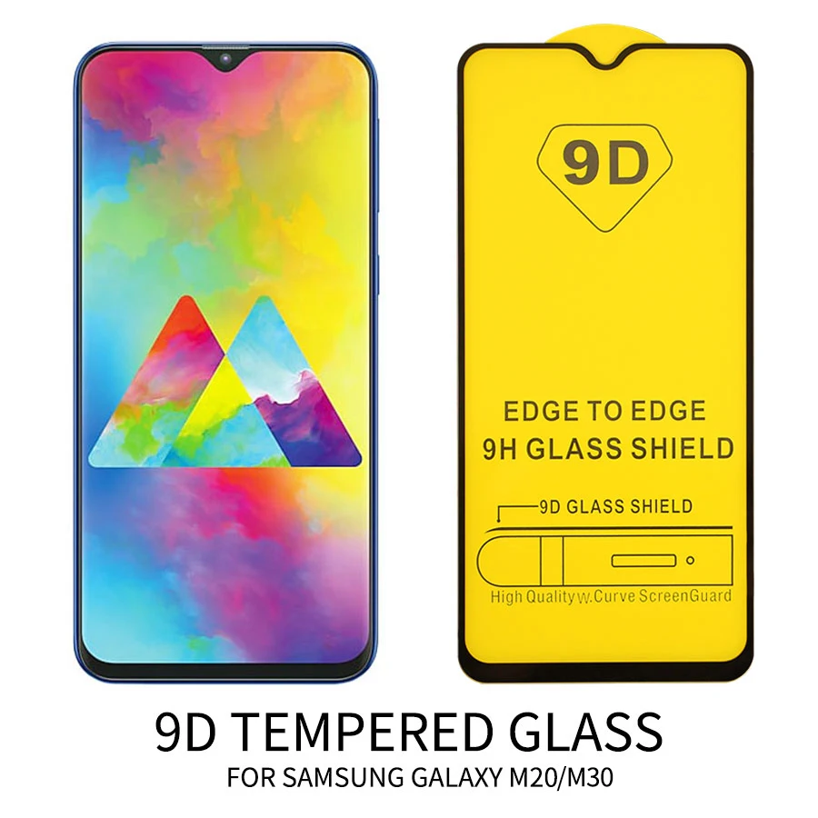 10 шт. 9D полный изогнутое закаленное Высокопрочное Стекло для samsung Galaxy M30 M20 M10 S10e A2