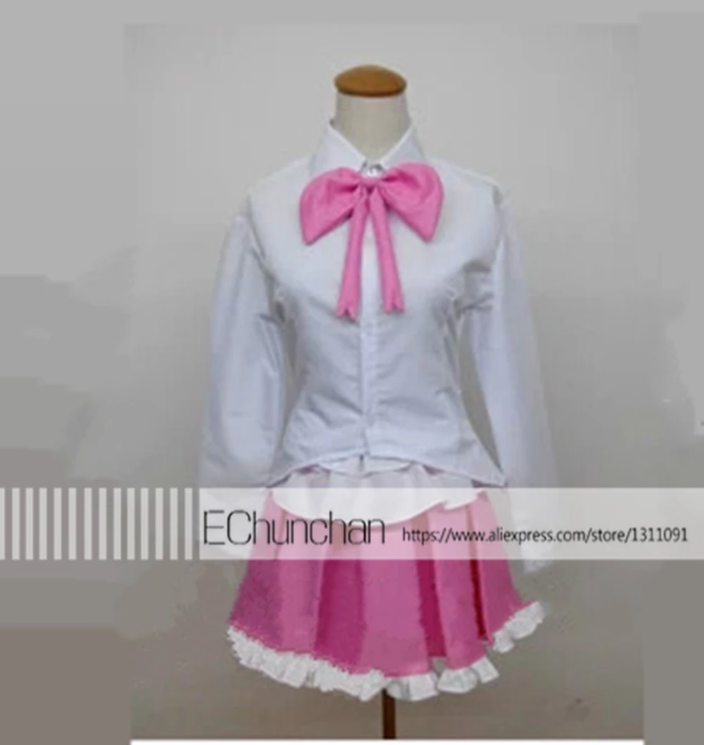Anime Super Danganronpa 2 Monomi Pink Uniform Halloween Game Cosplay Costumes |