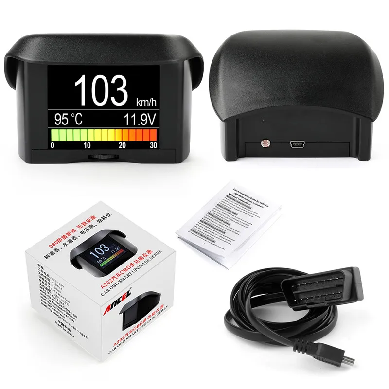 Новое поступление A202 автомобильный Умный Цифровой Многофункциональный OBD