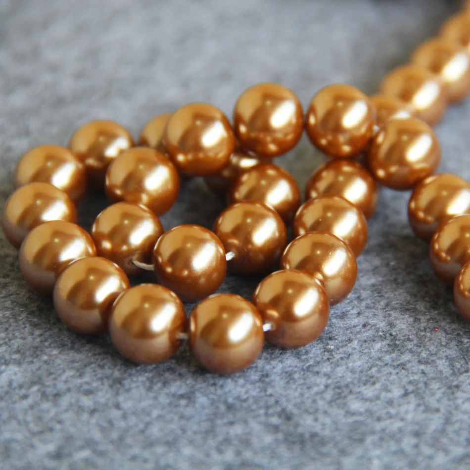 Новинка лидер продаж золотистые бусины в виде ракушек подарок для женщин и