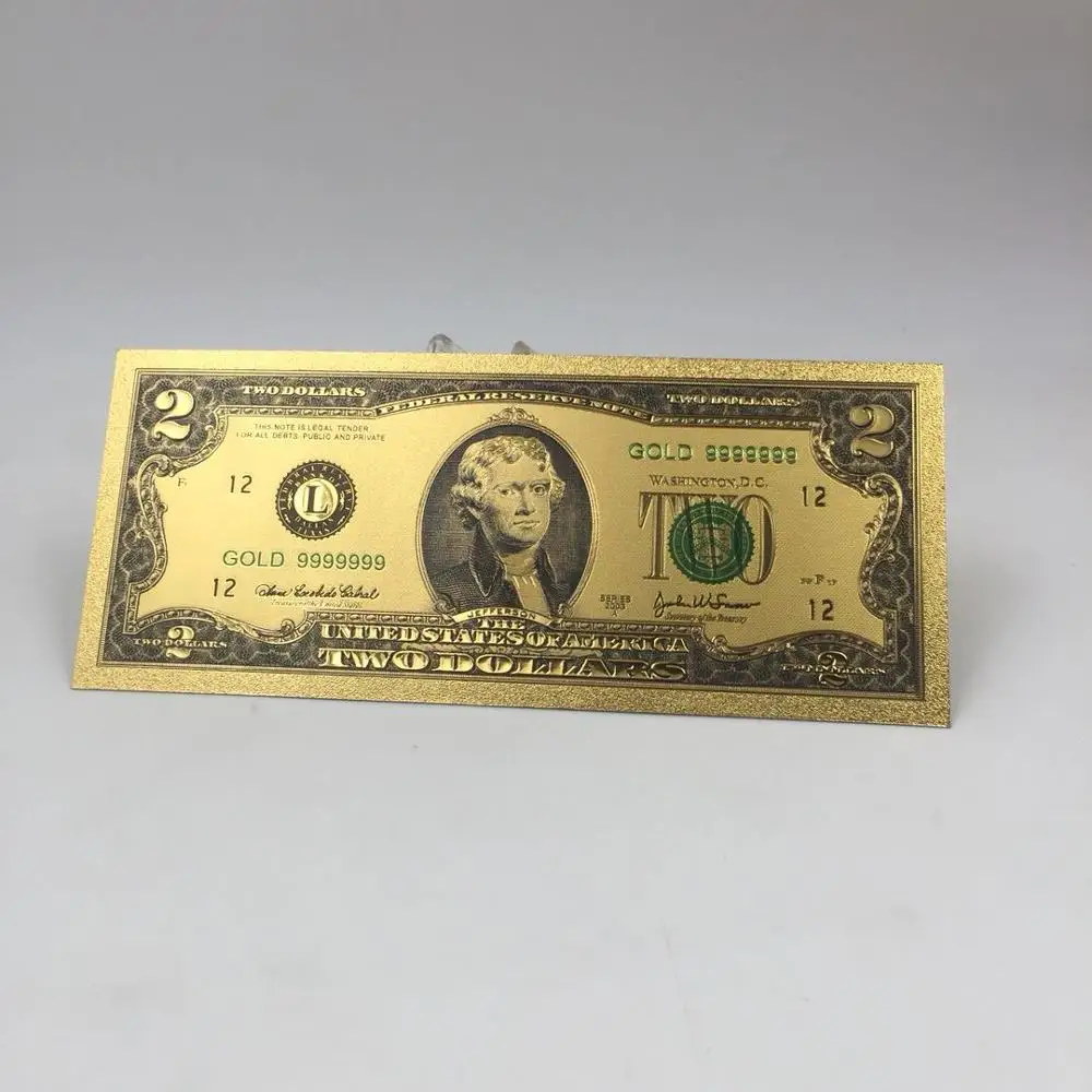 1 шт. Счастливый Китайский год со Свинкой Пеппой год USD2 доллар Счастливого Рождества банкноты денег от Санта-Клаус - Цвет: USD 2