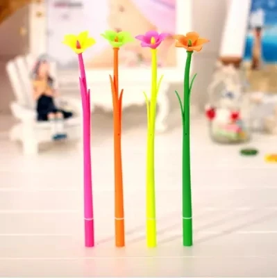 22 Pcs Cute flowers gel pen Japan and South Korea fresh flowers modeling gift pen student pen prizes gifts wholesale