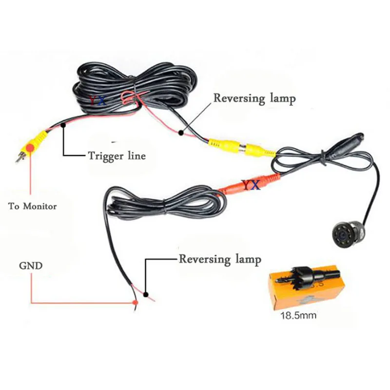

Koorinwoo Parktronic 4 Alert Car Parking Sensors Dynamic trajectory Car Rear view camera TFT Car Monitor Screen Parking Assist