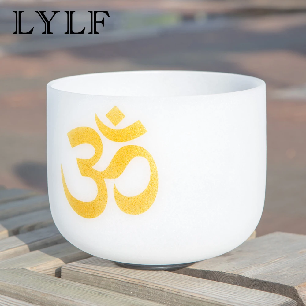 Чакра из матового кварцевого кристалла OM Design 8 дюймов Note C /D/E/F/G/A/B Поющая чакра 432