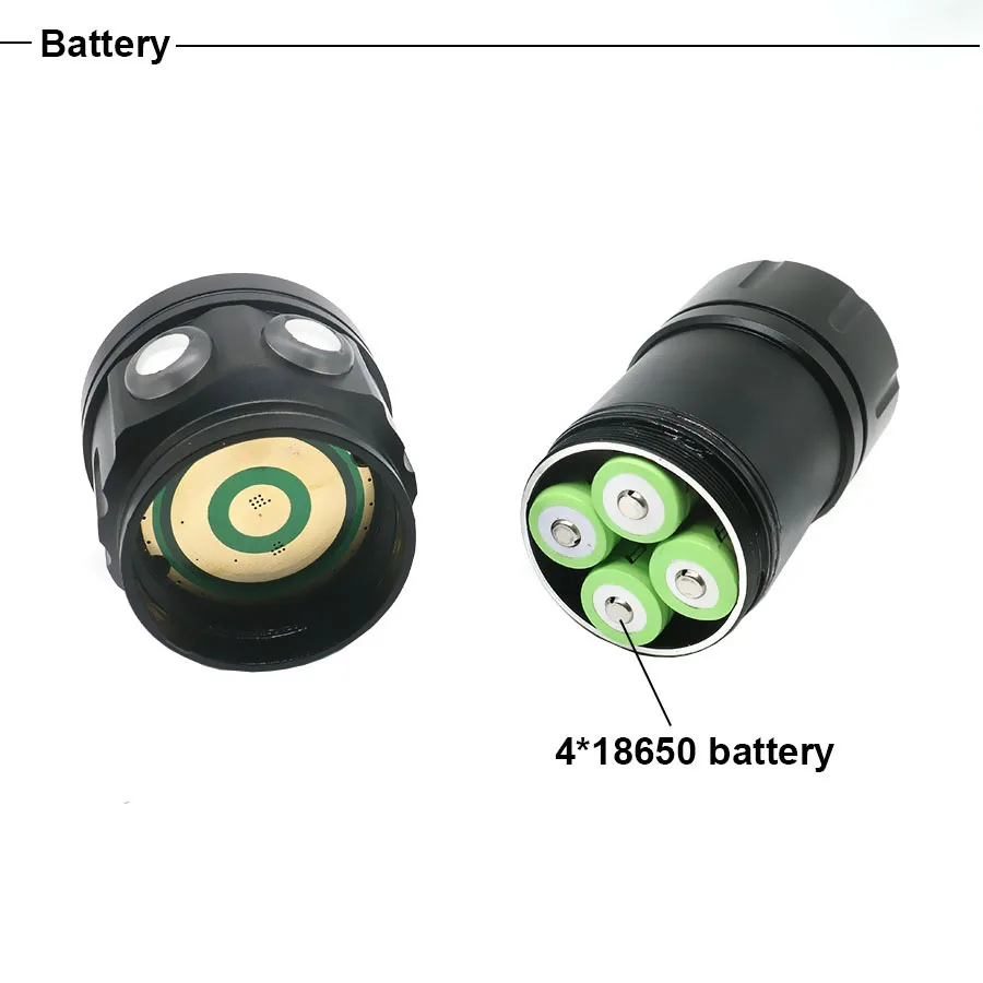 

LED Diving Flashlight XHP70 / 90 Photography Video Light Underwater 100m Waterproof Camera Tactical Torch Lamp