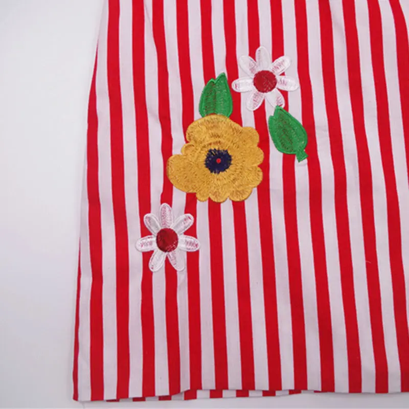 Retail New Girls Dress Christmas Clothes Toddler Girl Princess Dresses Striped Embroidery Year Costumes For kids | Детская одежда и