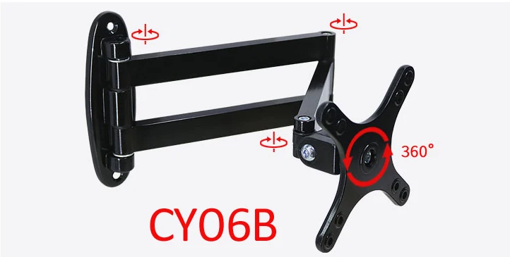 DL-CY06B DL-CY05 Full Motion 1"-24" алюминиевый светодиодный ЖК-дисплей ТВ настенное крепление Макс. VESA 100*100 мм монитор держатель поддержка экран кронштейн - Цвет: DL-CY06B