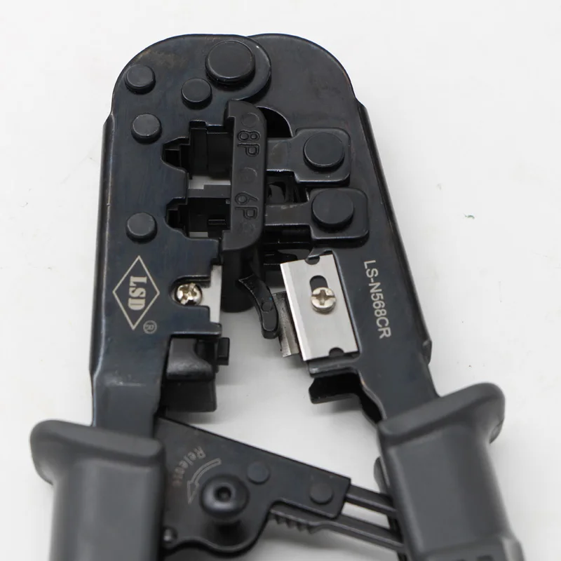 LS-N568CR сети Тесты обжимной инструмент для UTP и STP кабели RJ45 8P8C, RJ12, RJ11 многофункциональный инструмент с резки и зачистки