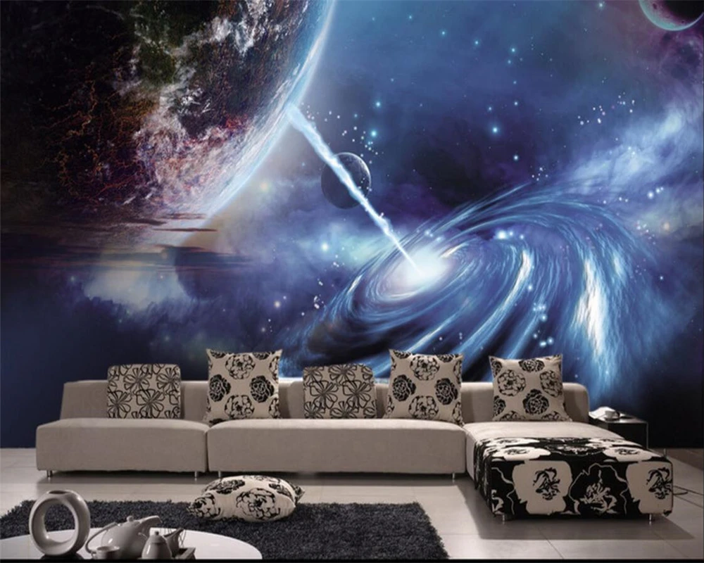 

Beibehang wallpaper for walls 3 d Cosmic planet outer space interstellar TV wall decoration painting papel de parede wallpaper