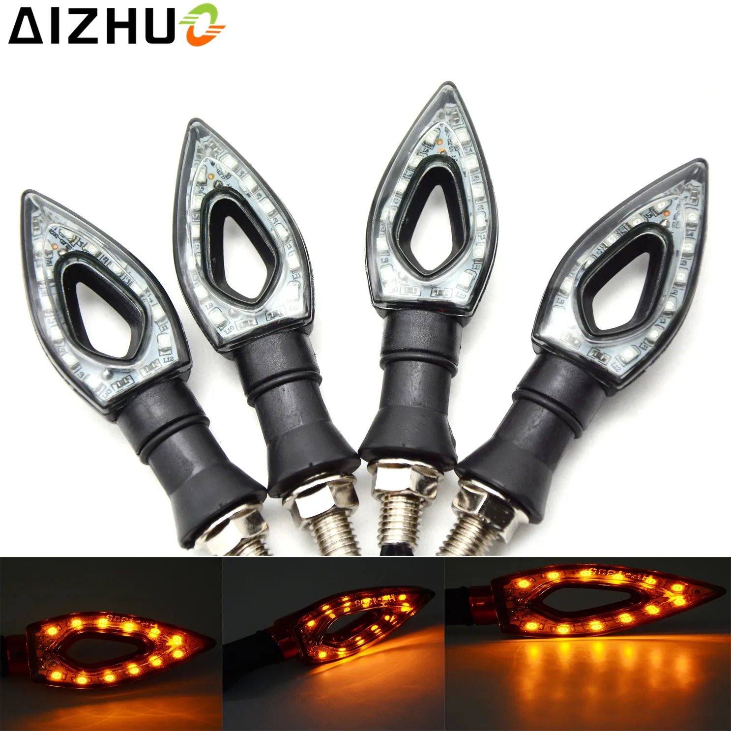 4 шт. мотоцикл Поворотная сигнальная лампа 12V 12 LED универсальный мигалки лампы