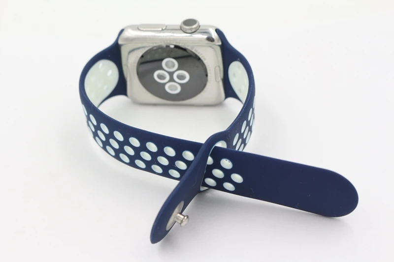 URVOI полосы для NIKE + apple watch серии 1 2 с свет Гибкая Дышащий силиконовый ремешок Nike