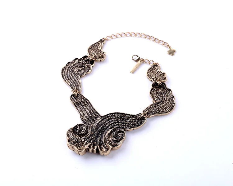 Ожерелье-чокер Винтажный Золотой Цвет для женщин модные массивные длинные