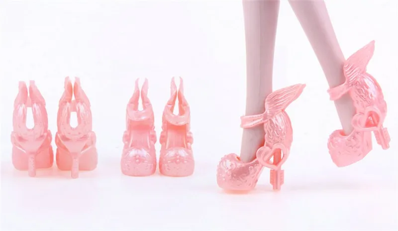 10/16/20/40pairs/packs Randomly Picked Colorful Assorted Fashion Heels Sandals Boots Shoes For Dolls Accessories Baby Toys Gift | Игрушки и