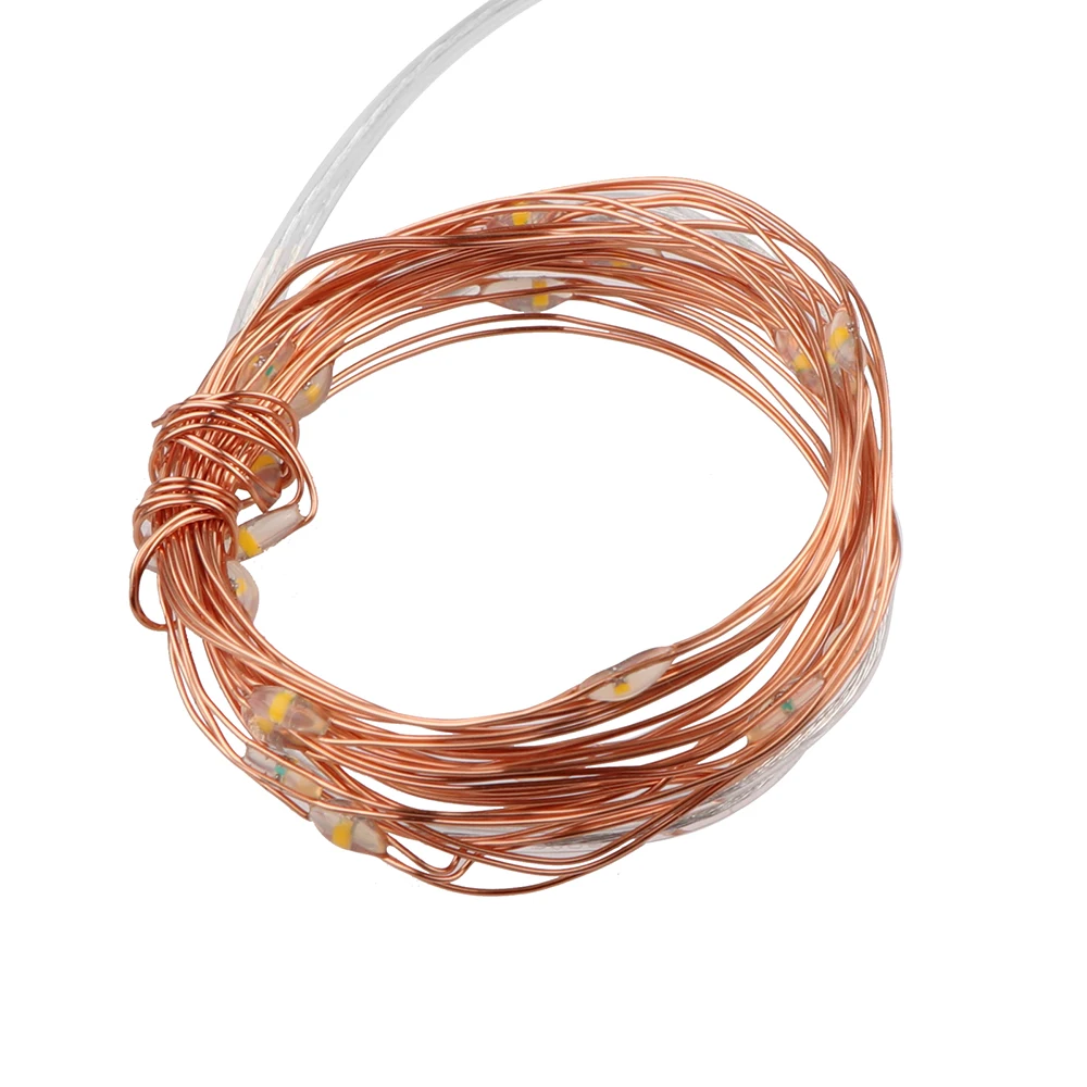 2 м светодиодная гирлянда из медной проволоки сказочные огни для стеклянной