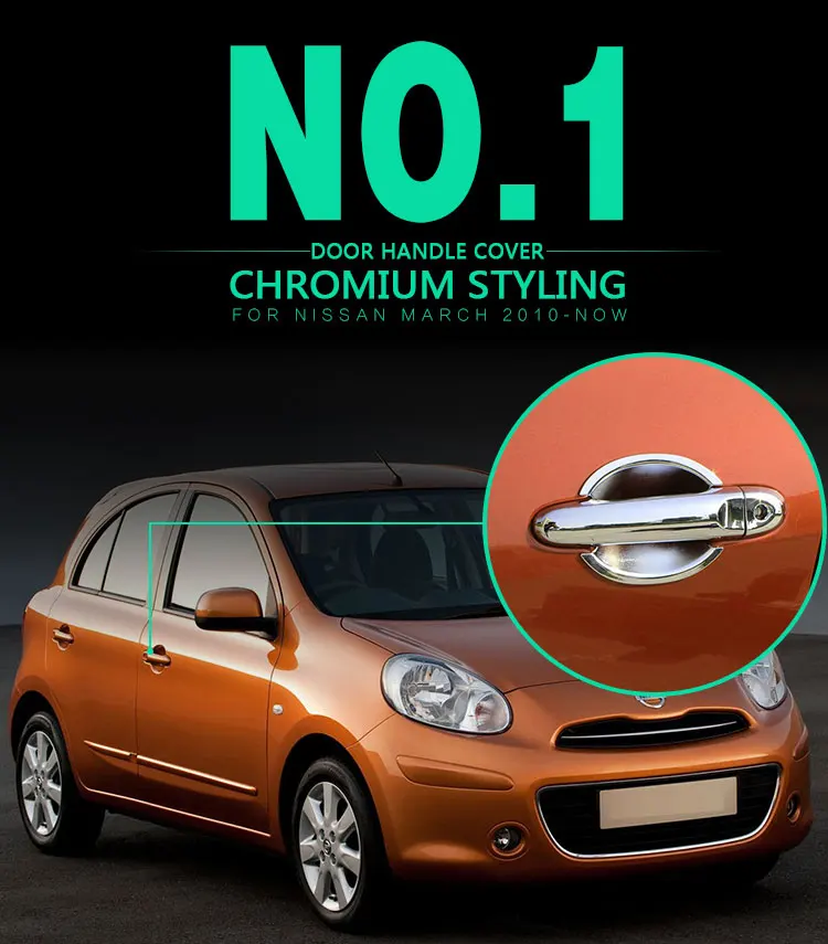 Для Nissan March K13 Micra Renault Pulse хромированный чехол для ручки двери 2010 2011 2012 2013 2014 2015