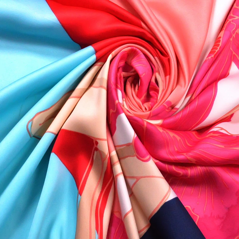 [BYSIFA] розовый шелковый шарф шаль мусульманские женские головные шарфы для весны и