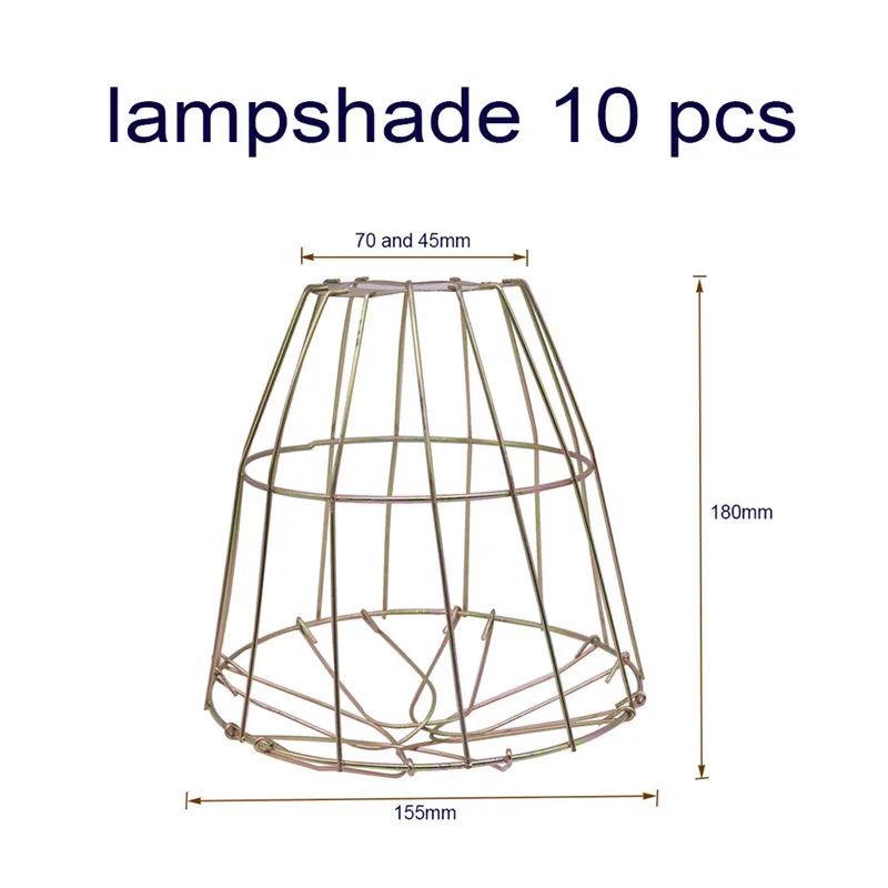 lampshade 10 pcs 10 шт. проволока из нержавеющей стали абажур или керамическая изоляция 10 шт. E27 лампа крышка фермы животных изоляционный инвентарь для клеток - Цвет: lampshade 10 pcs
