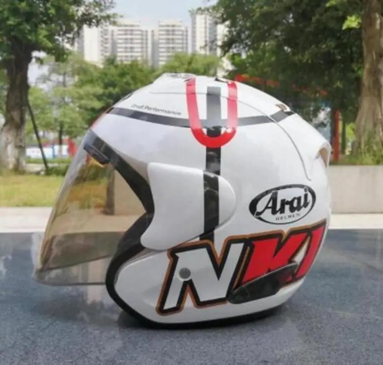 2019 ARAI двойной Применение мотоциклетный шлем в виде черепа Новинка Ретро полушлем - Фото №1